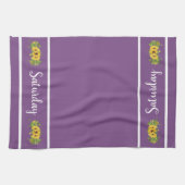 Zaterdag van de week Zonnebloem Keukenhanddoek (Horizontaal)