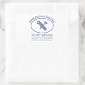 Zaterdag voor kleine bedrijven - Hardware blauw Rechthoekige Sticker (Tas)