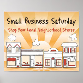 Zaterdag voor kleine bedrijven poster