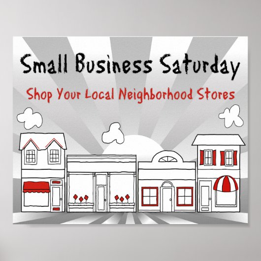 Zaterdag voor kleine bedrijven poster (Voorkant)