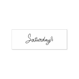 Zaterdag Weekdag Journaalontwerp Zelfinktende Stempel