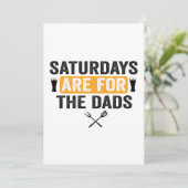 Zaterdag zijn voor The Dads Funny Vaderdag BBQ Kaart (Staand voorkant)