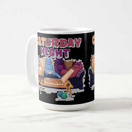 zaterdagavond koffiemok (Voorkant links)