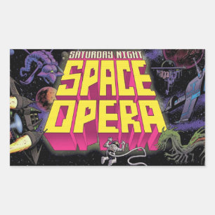 Zaterdagavond Space Opera Stickers! Rechthoekige Sticker