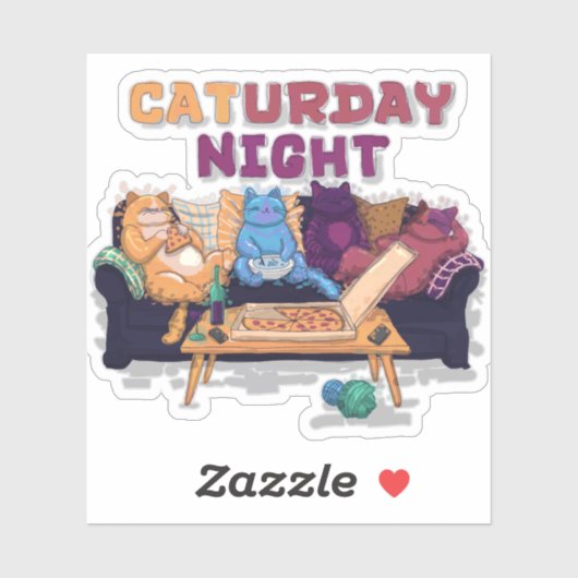 zaterdagavond sticker (Vel)