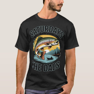 Zaterdagen voor vaders Grappige vissen Vaderdag T-shirt