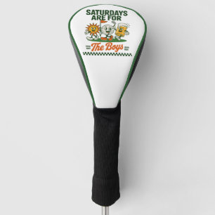 Zaterdagen zijn voor de jongens Golf Retro Golfen Golfheadcover