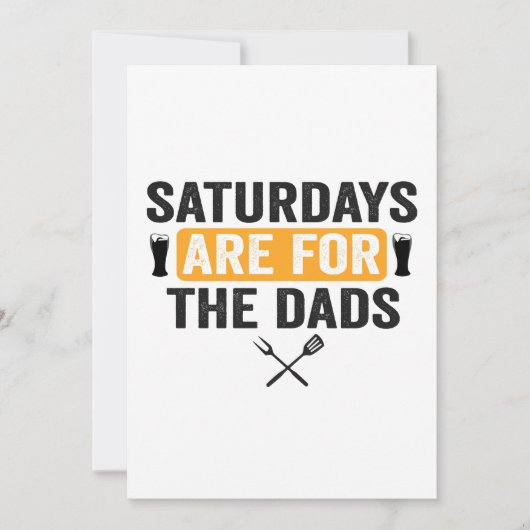 Zaterdagen zijn voor de papa's Funny Vaderdag Bbq  Kaart (Voorkant)