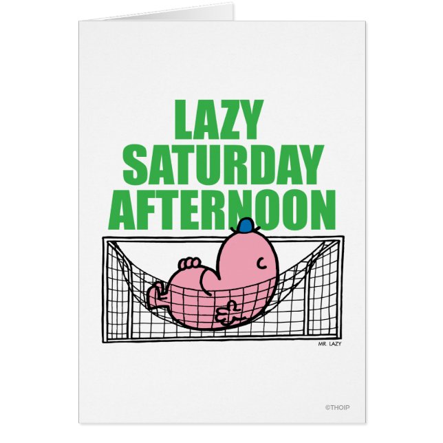 zaterdagmiddag met de heer Lazy (Voorkant)