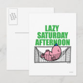 zaterdagmiddag met de heer Lazy Briefkaart (Voorkant / Achterkant)