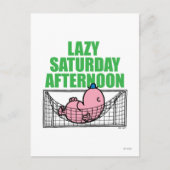 zaterdagmiddag met de heer Lazy Briefkaart (Voorkant)