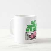 zaterdagmiddag met de heer Lazy Koffiemok (Voorkant links)