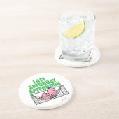 zaterdagmiddag met de heer Lazy Zandsteen Onderzetter (Zijkant)