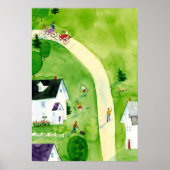 zaterdagmiddag Waterverf Poster (Voorkant)