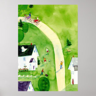 zaterdagmiddag Waterverf Poster