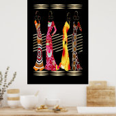 Zaterdagnacht in de stad poster (Keuken)