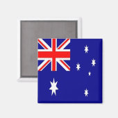 zAU002 AUSTRALIAANSE VLAG, Oceanië, Fridge Magneet (Voorkant / Achterkant)