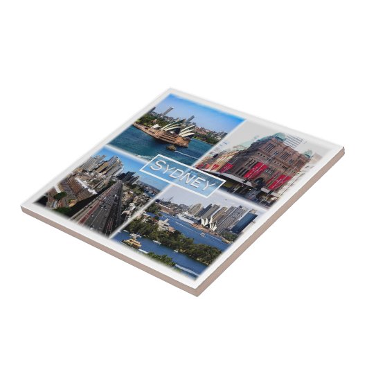 zAU008 SYDNEY, Mozaïek, Australië, Oceanië, Tegeltje (Zijkant)