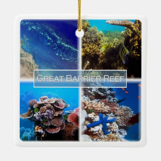 zAU011 THE GREAT BARRIER REEF, Australië, Keramisch Ornament (Achterkant)