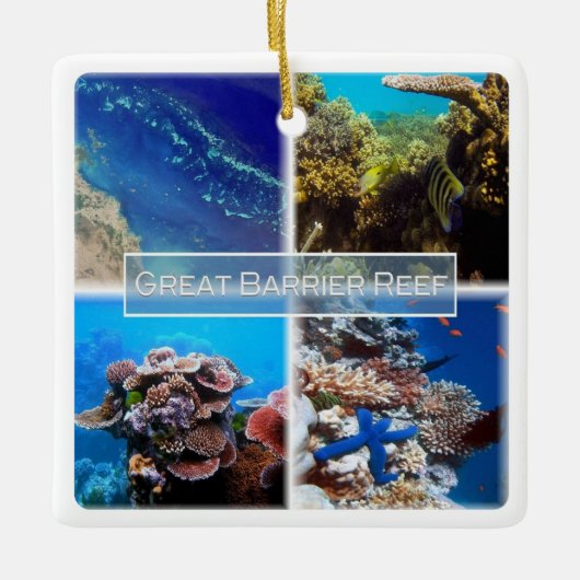 zAU011 THE GREAT BARRIER REEF, Australië, Keramisch Ornament (Voorkant)