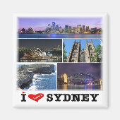 zAU014 SYDNEY, Mozaïek, Australië, Oceanië, Fridge Magneet (Voorkant)