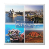 zAU015 AUSTRALIË, Mozaïek, Oceanië, Tegeltje (Voorkant)