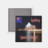 zAU019 SYDNEY, OPERA HOUSE, Australië, Fridge Magneet (Voorkant / Achterkant)