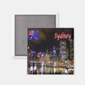 zAU020 SYDNEY, Darling Harbour, Australië, Fridge Magneet (Voorkant / Achterkant)