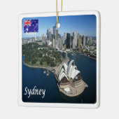 zAU026 SYDNEY Australia, Opera House, Ceramic Orna Keramisch Ornament (Links)