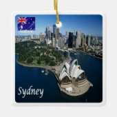 zAU026 SYDNEY Australia, Opera House, Ceramic Orna Keramisch Ornament (Voorkant)