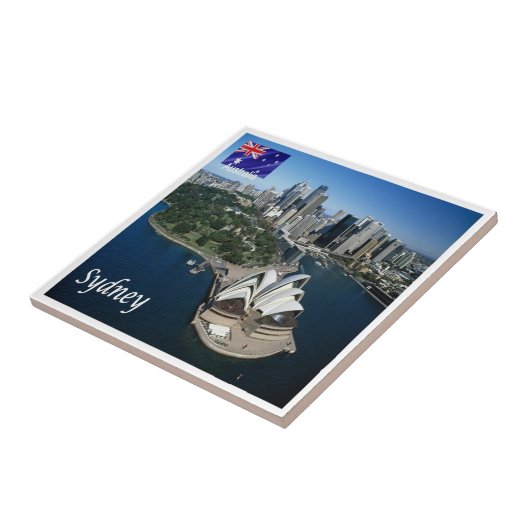 zAU026 SYDNEY Australia, Opera House, Tegeltje (Zijkant)