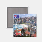 zAU030 SYDNEY, Australië, Panorama, Oceanië, Fridg Magneet (Voorkant / Achterkant)