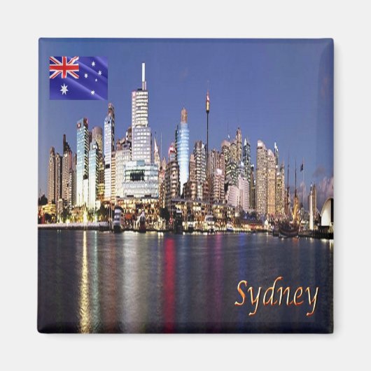 zAU031 SYDNEY, Skyline, Australië, Oceanië, Fridge Magneet (Voorkant)