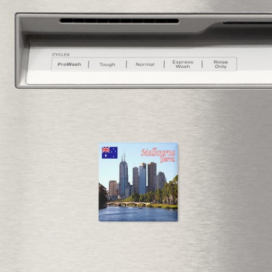 zAU041 MELBOURNE, RIVER YARRA, Australië, Fridge Magneet (Insitu (Vaatwasser))