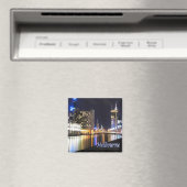 zAU050 MELBOURNE van Nacht, Australië, Fridge Magneet (Insitu (Vaatwasser))