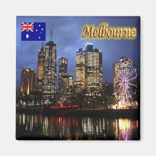 zAU059 MELBOURNE, van nacht tot nacht, Australië,  Magneet