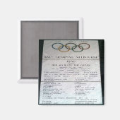 zAU080 1956 XVI Olympiad MELBOURNE, Fridge Magneet (Voorkant / Achterkant)