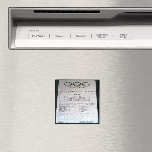 zAU080 1956 XVI Olympiad MELBOURNE, Fridge Magneet (Insitu (Vaatwasser))