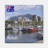zAU096 HOBART, Harbour, Australië, Oceanië, Fridge Magneet (Voorkant)