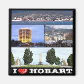 zAU097 HOBART I Love, Mosaic, Australia, Fridge Magneet (Voorkant)