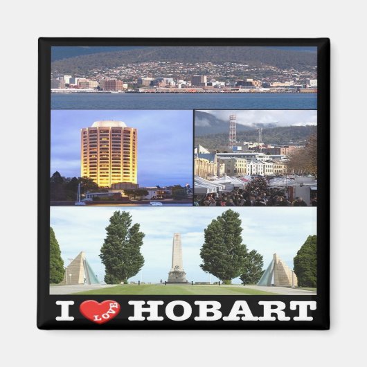 zAU097 HOBART I Love, Mosaic, Australia, Fridge Magneet (Voorkant)