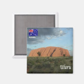 zAU109 ULURU, Ayers Rock, Australië, Fridge Magneet (Voorkant / Achterkant)