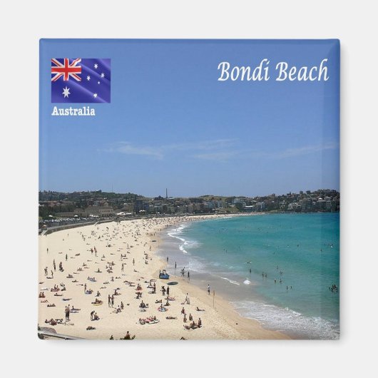 zAU110 BONDI BEACH, Australië, Oceanië, Fridge Magneet (Voorkant)