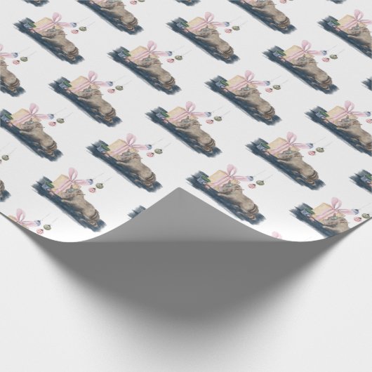 Zauberhaftes Weihnachtsgeschenkpapier mit Pferd Cadeaupapier (Hoek)