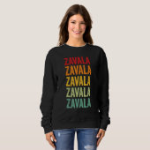 Zavala County Texas Regenboog Tekst Ontwerp Trui (Voorkant volledig)