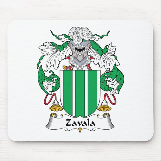 Zavala Family Crest Muismat (Voorkant)