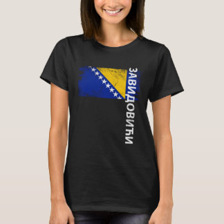 Zavidovici Bosnia Flag For Bosnian Men Women Kids T-shirt