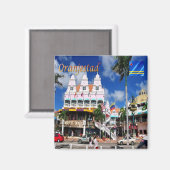 zAW004 ORANJESTAD, Royal Plaza, Aruba, Fridge Magneet (Voorkant / Achterkant)