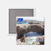 zAW009 ARUBA, Baby Natural Bridge, Fridge Magneet (Voorkant / Achterkant)