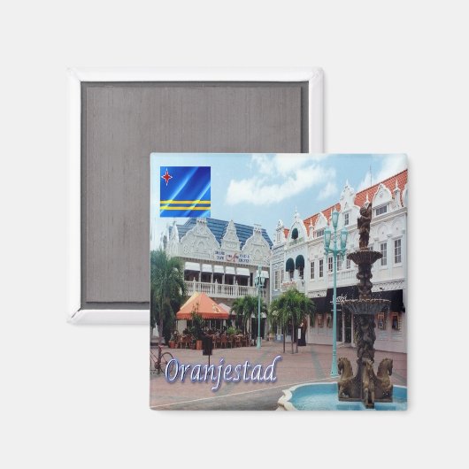 zAW010 ORANJESTAD, Aruba, Amerika, Fridge Magneet (Voorkant / Achterkant)